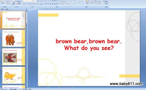 brown bear,brown bear.What do you see?