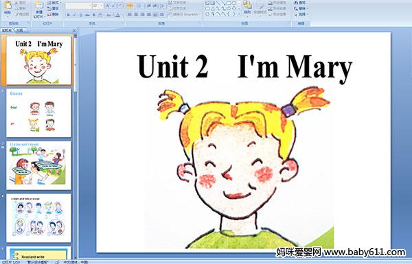 Unit 2   I m Mary